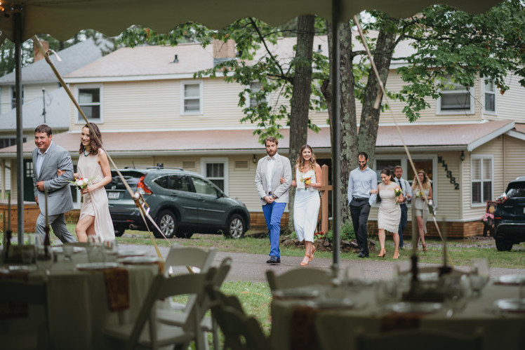 Rainy day wedding photos