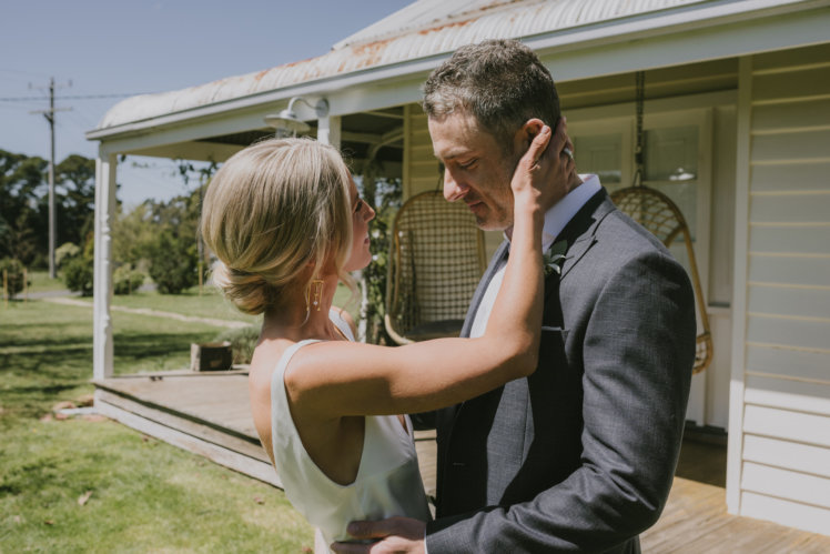 First Look at wedding