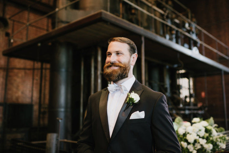 Wedding in an industrial city venue