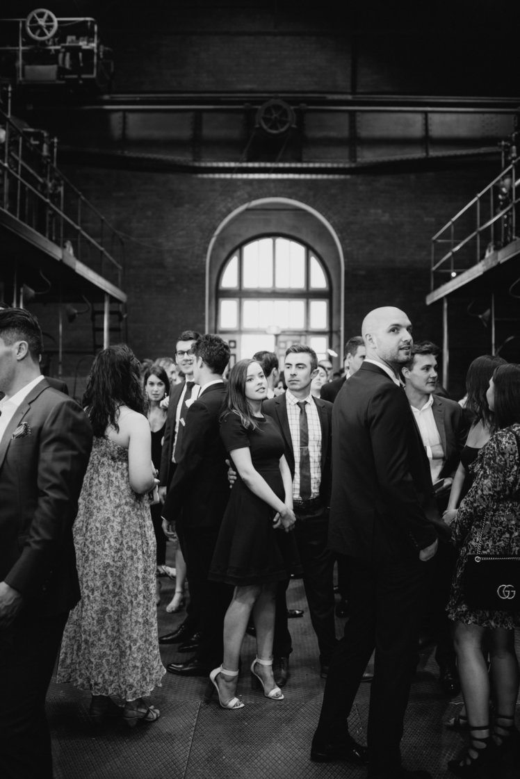 Wedding in an industrial city venue