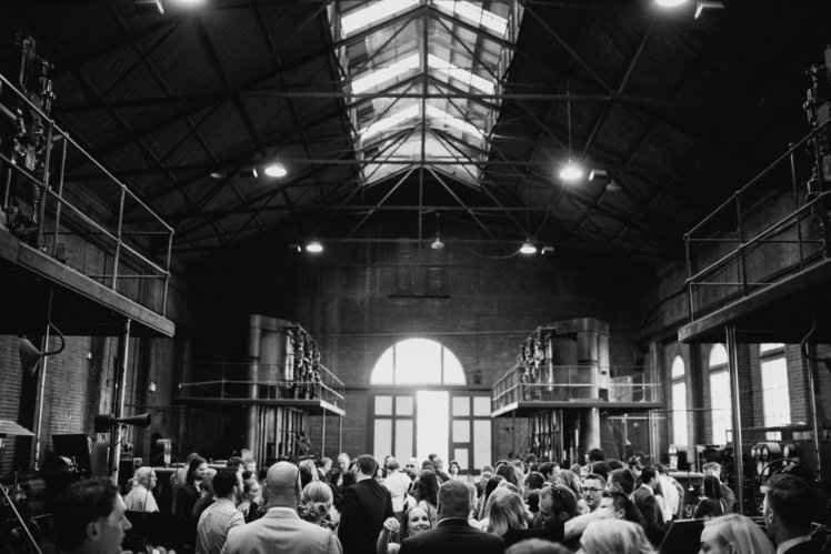 Wedding in an industrial city venue