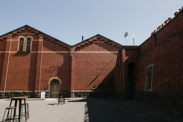 Wedding in an industrial city venue