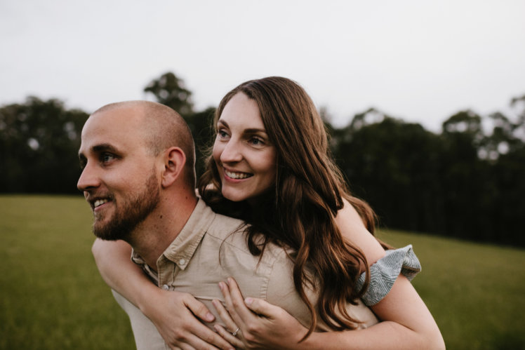 Engagement shoot in Australian bush