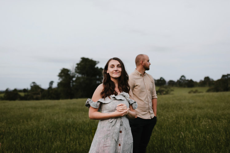 Engagement shoot in Australian bush