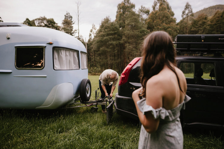 Engagement shoot in Australian bush