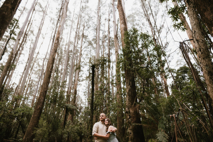 Engagement shoot in Australian bush